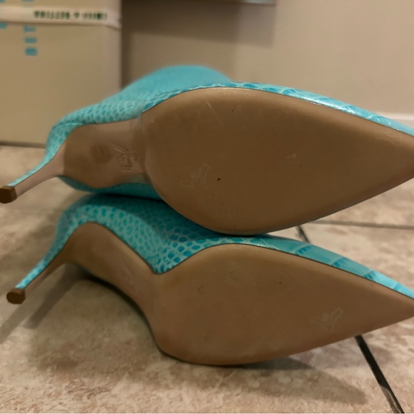 NEW Bettina Vermillon Josefine Turquoise Boots 39.5